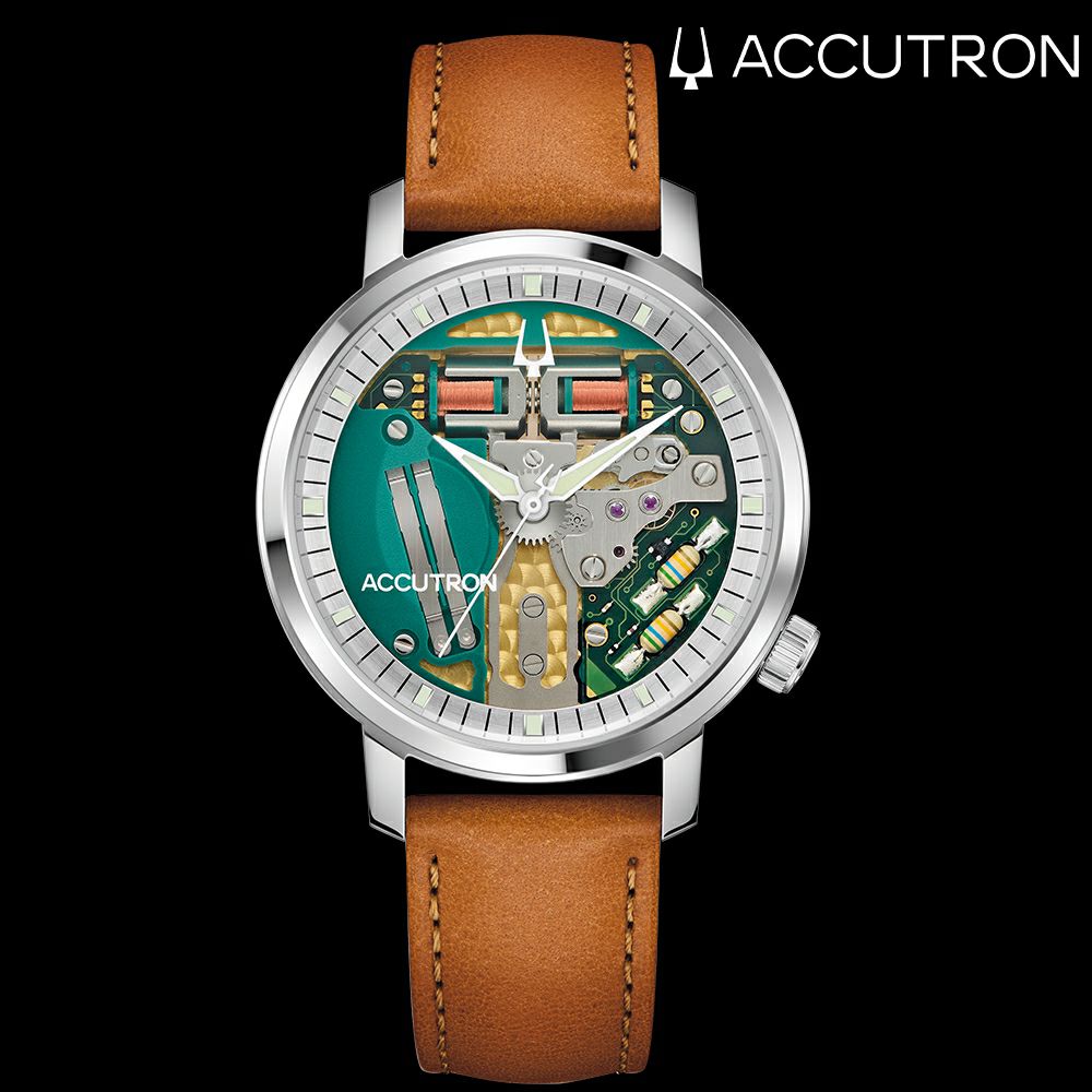 Bulova accutron ブローバ　アキュトロン　スペースビュー ブローバ アキュトロン スペースビュー イエロードットインデックス